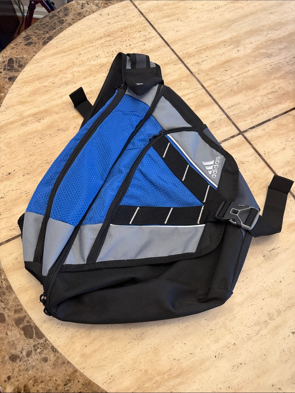 adidas Blue Gray Black Crossbody Sling Bag